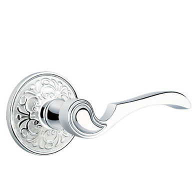 Emtek 8106-CV-US26 Coventry Door Lever Passage Set With Lancaster Rosette Polished Chrome