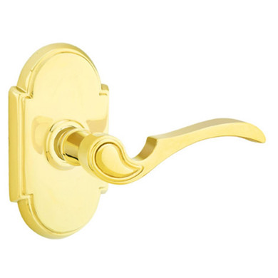 Emtek 8108-CV-US3 Coventry Door Lever Passage Set With #8 Rosette Polished Brass