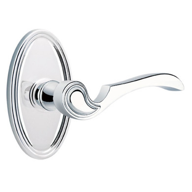 Emtek 8120-CV-US26 Coventry Door Lever Passage Set With Oval Rosette Polished Chrome