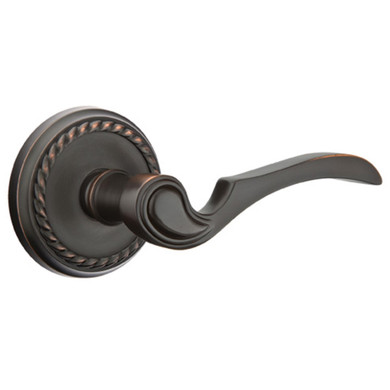 Emtek 8201-CV-US10B Coventry Door Lever Privacy Set With Rope Rosette Oil Rubbed Bronze