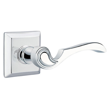 Emtek 8231-CV-US26 Coventry Door Lever Privacy Set With Quincy Rosette Polished Chrome