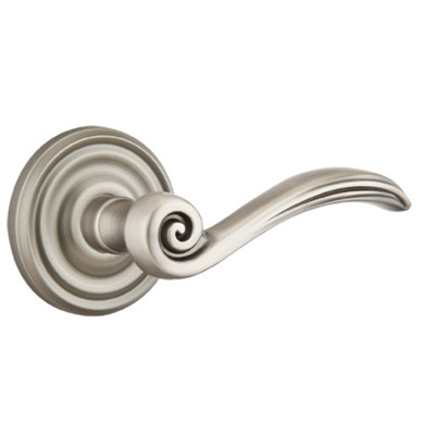 Emtek 8200-EN-US15A Elan Door Lever Privacy Set With Regular Rosette Pewter