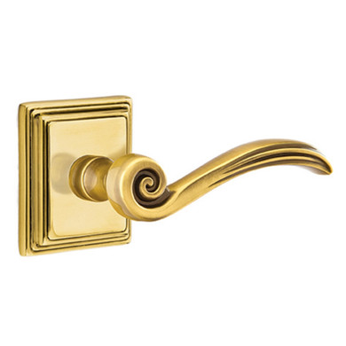 Emtek 8261-EN-US7 Elan Door Lever Privacy Set With Wilshire Rosette French Antique