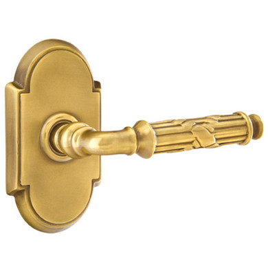 Emtek 8058-RBL-US7 Ribbon & Reed Door Lever Dummy Set With #8 Rosette French Antique