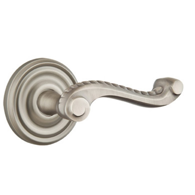 Emtek 8100-RL-US15A Rope Door Lever Passage Set With Regular Rosette Pewter