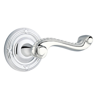 Emtek 8107-RL-US26 Rope Door Lever Passage Set With Ribbon & Reed Rosette Polished Chrome