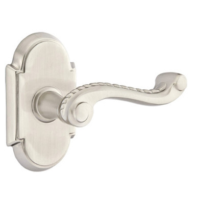 Emtek 8108-RL-US15 Rope Door Lever Passage Set With #8 Rosette Satin Nickel