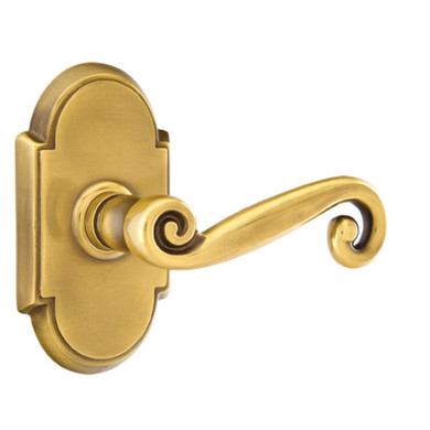 Emtek 8058-R-US7 Rustic Door Lever Dummy Set With #8 Rosette French Antique