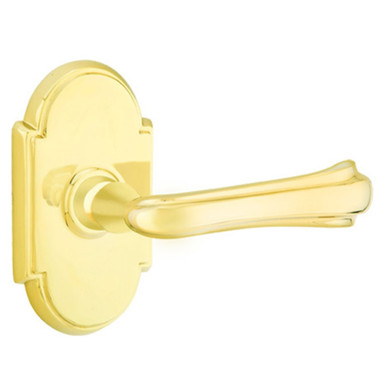 Emtek 8058-WM-US3 Wembley Door Lever Dummy Set With #8 Rosette Polished Brass
