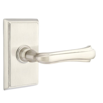 Emtek 8521-WM-US15 Wembley Door Lever Dummy Set With Rectangular Rosette Satin Nickel