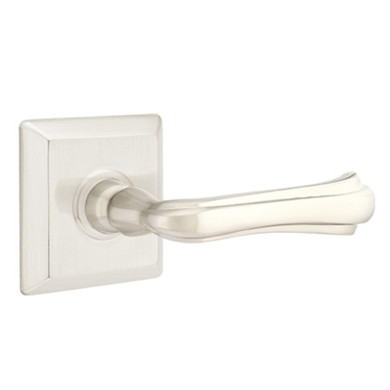 Emtek 8531-WM-US15 Wembley Door Lever Dummy Set With Quincy Rosette Satin Nickel