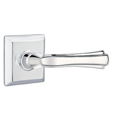 Emtek 8531-WM-US26 Wembley Door Lever Dummy Set With Quincy Rosette Polished Chrome