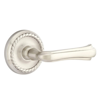 Emtek 8101-WM-US15 Wembley Door Lever Passage Set With Rope Rosette Satin Nickel
