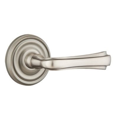 Emtek 8200-WM-US15A Wembley Door Lever Privacy Set With Regular Rosette Pewter