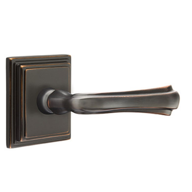 Emtek 8261-WM-US10B Wembley Door Lever Privacy Set With Wilshire Rosette Oil Rubbed Bronze