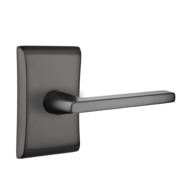 Emtek 5051-HLO-US19 Helios Door Lever Dummy Set With Neos Rosette Flat Black