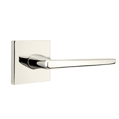 Emtek 5050-HER-US14 Hermes Door Lever Dummy Set With Square Rosette Polished Nickel