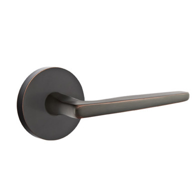 Emtek 5059-HER-US10B Hermes Door Lever Dummy Set With Disk Rosette Oil Rubbed Bronze
