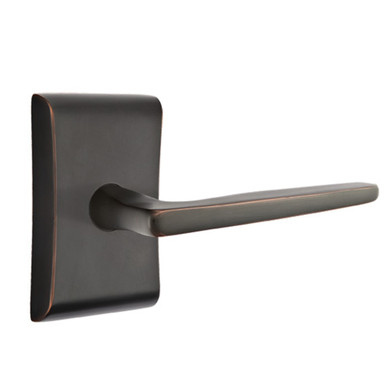 Emtek 5211-HER-US10B Hermes Door Lever Privacy Set With Neos Rosette Oil Rubbed Bronze