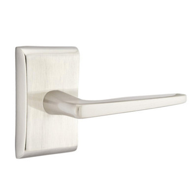 Emtek 5211-HER-US15 Hermes Door Lever Privacy Set With Neos Rosette Satin Nickel