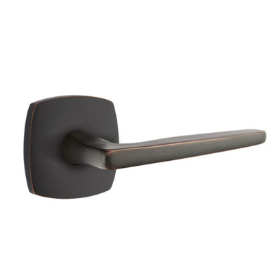 Emtek 5316-HER-US10B Hermes Door Lever Passage Set With Urban Modern Rosette Oil Rubbed Bronze