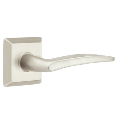 Emtek 5050-POS-US15 Poseidon Door Lever Dummy Set With Square Rosette Satin Nickel