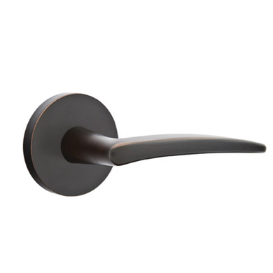 Emtek 5059-POS-US10B Poseidon Door Lever Dummy Set With Disk Rosette Oil Rubbed Bronze