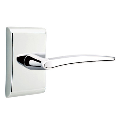 Emtek 5211-POS-US26 Poseidon Door Lever Privacy Set With Neos Rosette Polished Chrome