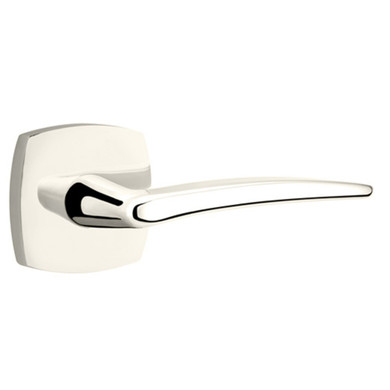 Emtek 5316-POS-US14 Poseidon Door Lever Passage Set With Urban Modern Rosette Polished Nickel