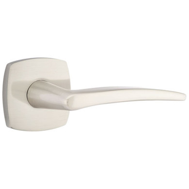 Emtek 5326-POS-US15 Poseidon Door Lever Privacy Set With Urban Modern Rosette Satin Nickel