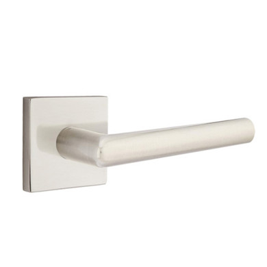 Emtek 5210-STU-US15 Stuttgart Door Lever Privacy Set With Square Rosette Satin Nickel