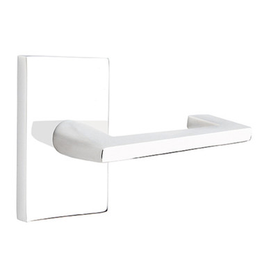 Emtek 5052-AG-US26 Argos Door Lever Dummy Set With Modern Rectangular Rosette Polished Chrome