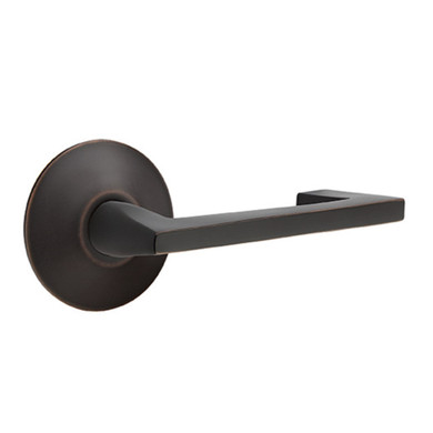 Emtek 5057-AG-US10B Argos Door Lever Dummy Set With Modern Rosette Oil Rubbed Bronze