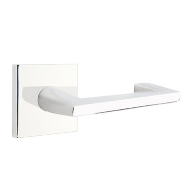 Emtek 5110-AG-US26 Argos Door Lever Passage Set With Square Rosette Polished Chrome