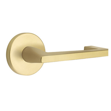 Emtek 5209-AG-US4 Argos Door Lever Privacy Set With Disk Rosette Satin Brass