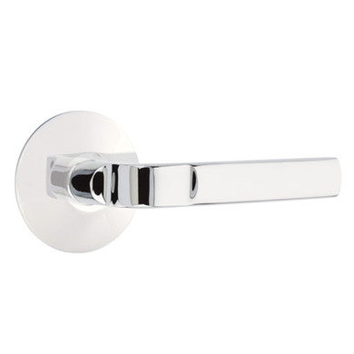 Emtek 5107-AST-US26 Aston Door Lever Passage Set With Modern Rosette Polished Chrome