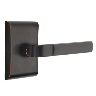 Emtek 5211-AST-US10B Aston Door Lever Privacy Set With Neos Rosette Oil Rubbed Bronze
