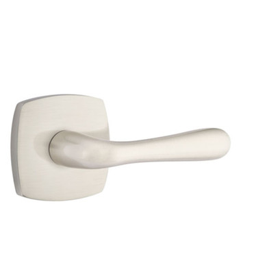 Emtek 5306-BA-US15 Basel Door Lever Dummy Set With Urban Modern Rosette Satin Nickel