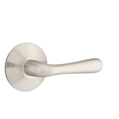 Emtek 5207-BA-US15 Basel Door Lever Privacy Set With Modern Rosette Satin Nickel