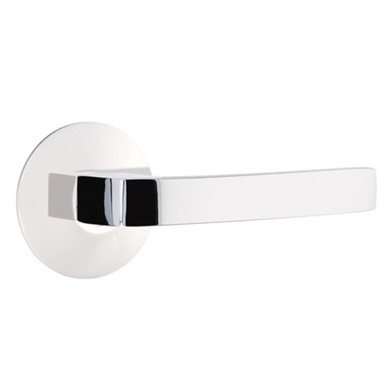 Emtek 5107-BRL-US14 Breslin Door Lever Passage Set With Modern Rosette Polished Nickel