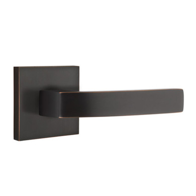 Emtek 5210-BRL-US10B Breslin Door Lever Privacy Set With Square Rosette Oil Rubbed Bronze