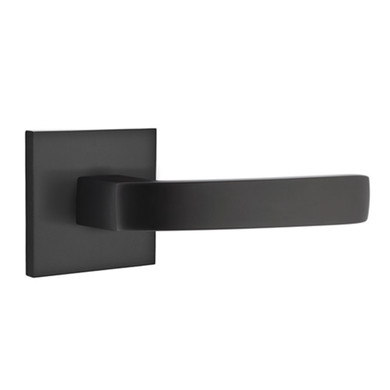 Emtek 5210-BRL-US19 Breslin Door Lever Privacy Set With Square Rosette Flat Black