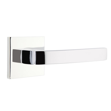 Emtek 5210-BRL-US26 Breslin Door Lever Privacy Set With Square Rosette Polished Chrome