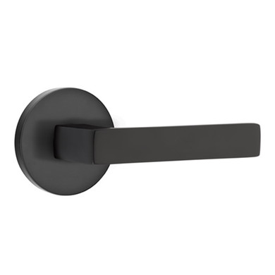 Emtek 5059-DT-US19 Dumont Door Lever Dummy Set With Disk Rosette Flat Black