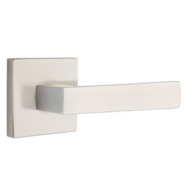 Emtek 5110-DT-US15 Dumont Door Lever Passage Set With Square Rosette Satin Nickel
