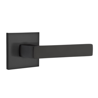Emtek 5110-DT-US19 Dumont Door Lever Passage Set With Square Rosette Flat Black