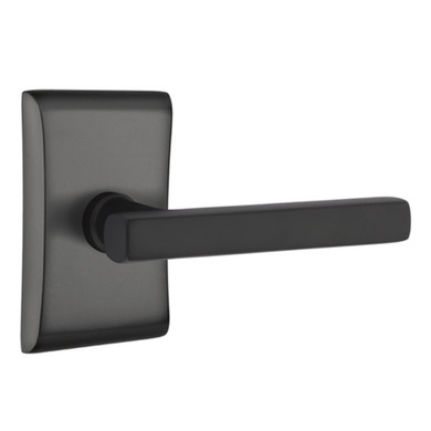 Emtek 5051-FRL-US19 Freestone Door Lever Dummy Set With Neos Rosette Flat Black