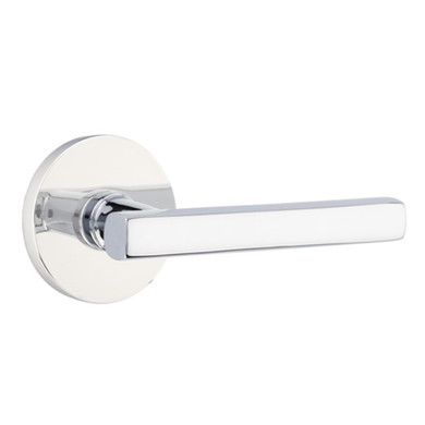 Emtek 5059-FRL-US26 Freestone Door Lever Dummy Set With Disk Rosette Polished Chrome