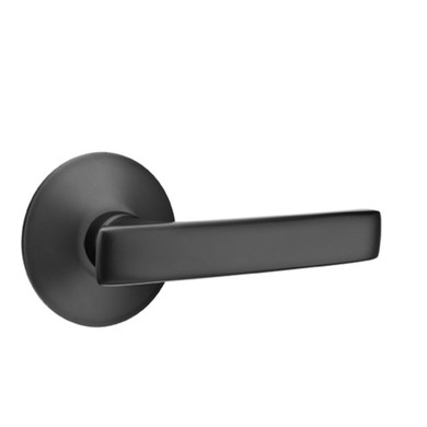 Emtek 5207-GV-US19 Geneva Door Lever Privacy Set With Modern Rosette Flat Black