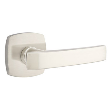 Emtek 5316-GV-US15 Geneva Door Lever Passage Set With Urban Modern Rosette Satin Nickel